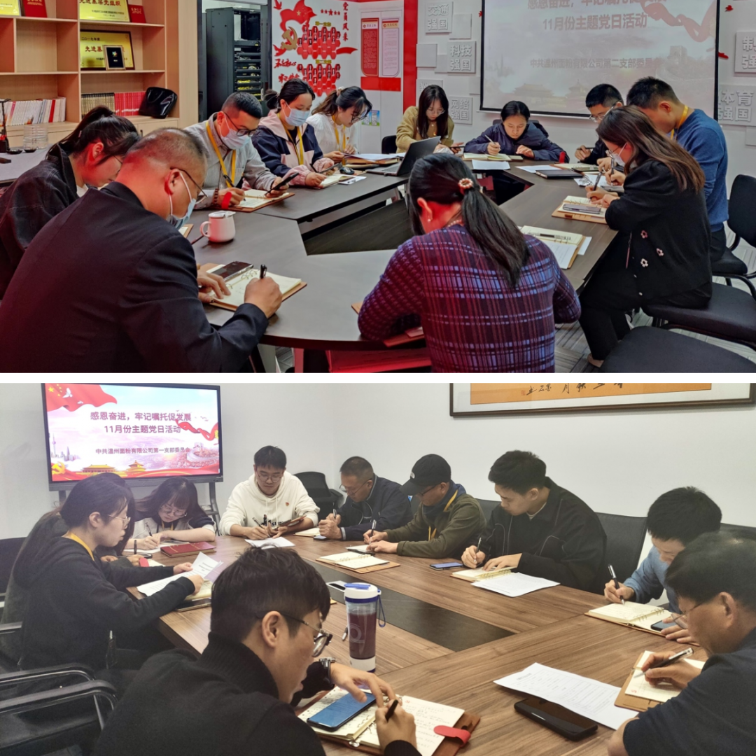 感恩奮進，牢記囑托促發(fā)展丨面粉公司開展11月份主題黨日活動